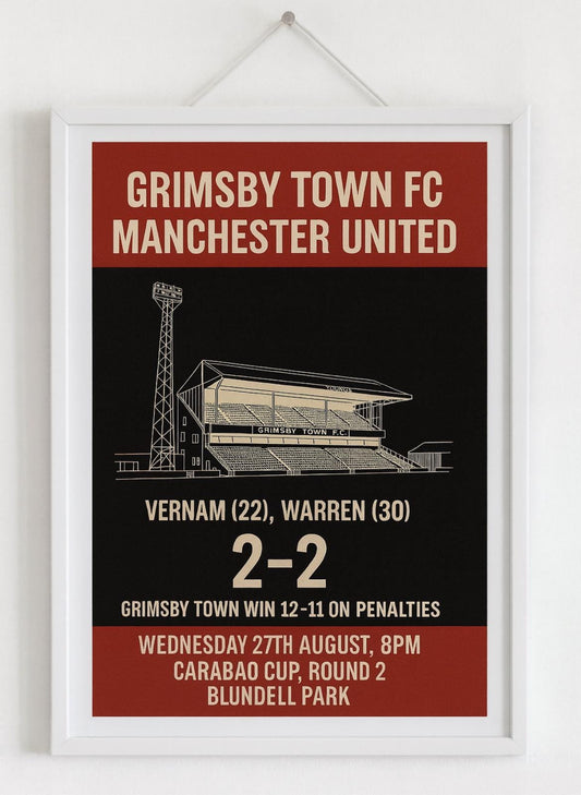 Grimsby Town FC Poster Print – Custom Sports Wall Art – Gift