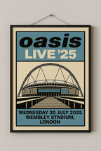 Oasis Wembley Stadium Concert Poster Print – Custom Music Wall Art – Gift