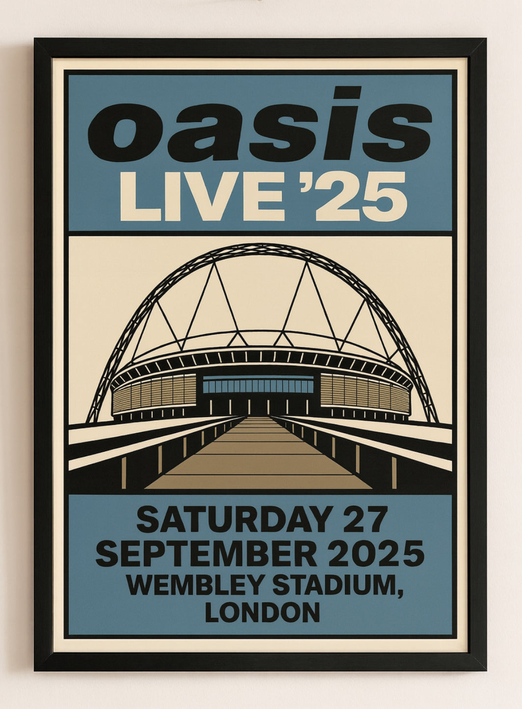 Oasis Wembley Stadium Concert Poster Print – Custom Music Wall Art – Gift
