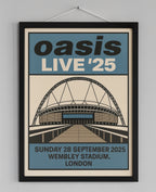 Oasis Wembley Stadium Concert Poster Print – Custom Music Wall Art – Gift