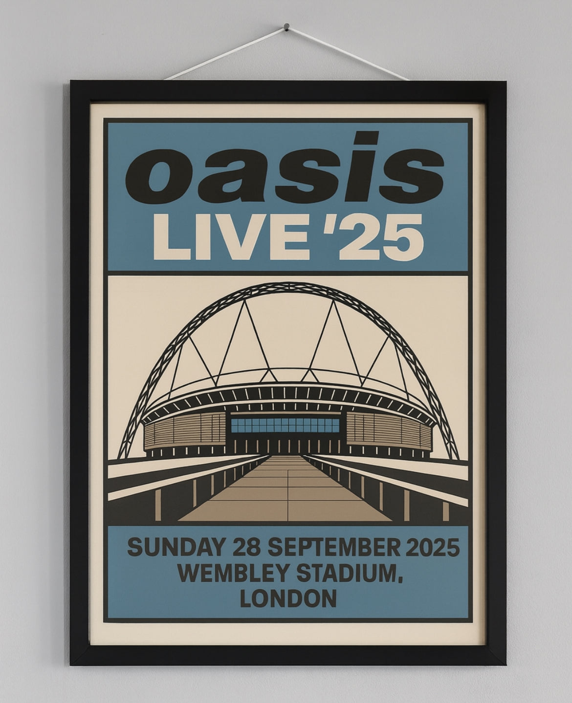Oasis Wembley Stadium Concert Poster Print – Custom Music Wall Art – Gift