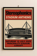 Stereophonics Principality Stadium Tour Poster Print – Music Wall Art – Gift
