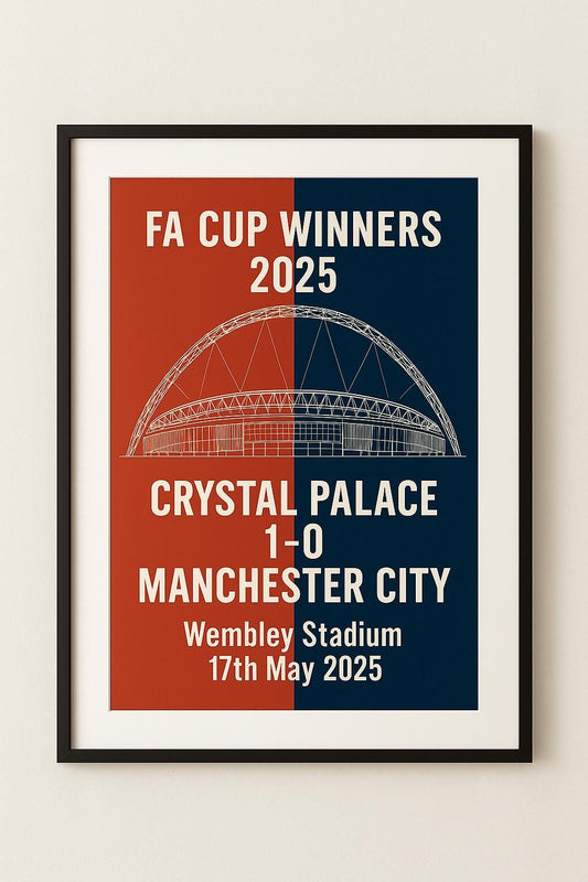 Crystal Palace FA Cup Poster Print – Custom Sports Wall Art – Gift