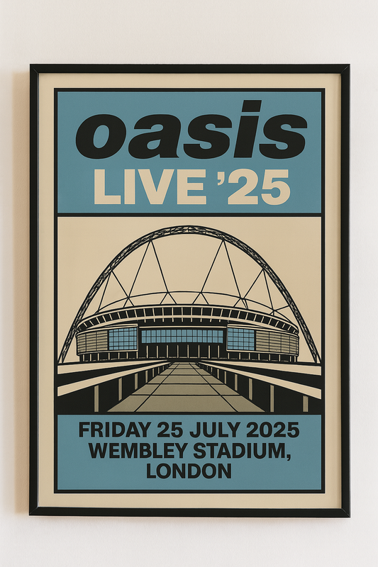 Oasis Wembley Stadium Concert Poster Print – Custom Music Wall Art – Gift