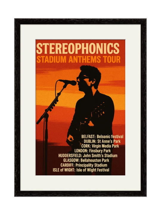 Stereophonics Stadium Anthems Tour Poster Print – Custom Music Wall Art – Gift