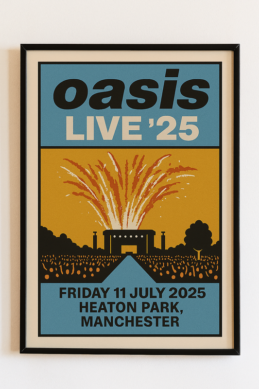 Oasis Manchester Concert Poster Print – Custom Music Wall Art – Gift of
