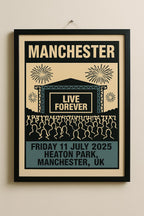 Oasis Heaton Park Concert Poster Print – Custom Music Wall Art – Gift