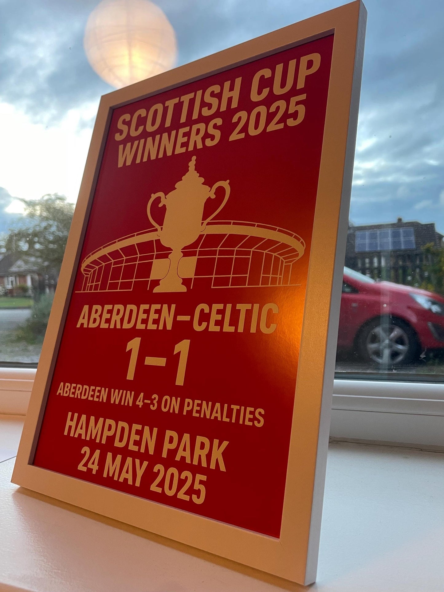 Aberdeen Scottish Cup Football Poster Print – Custom Sports Wall Art – Gift